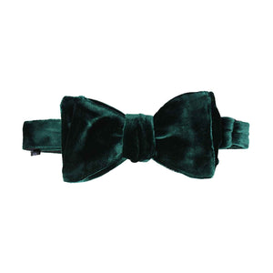 Papillon in Velluto - GREEN SELF-TIED CLASSIC