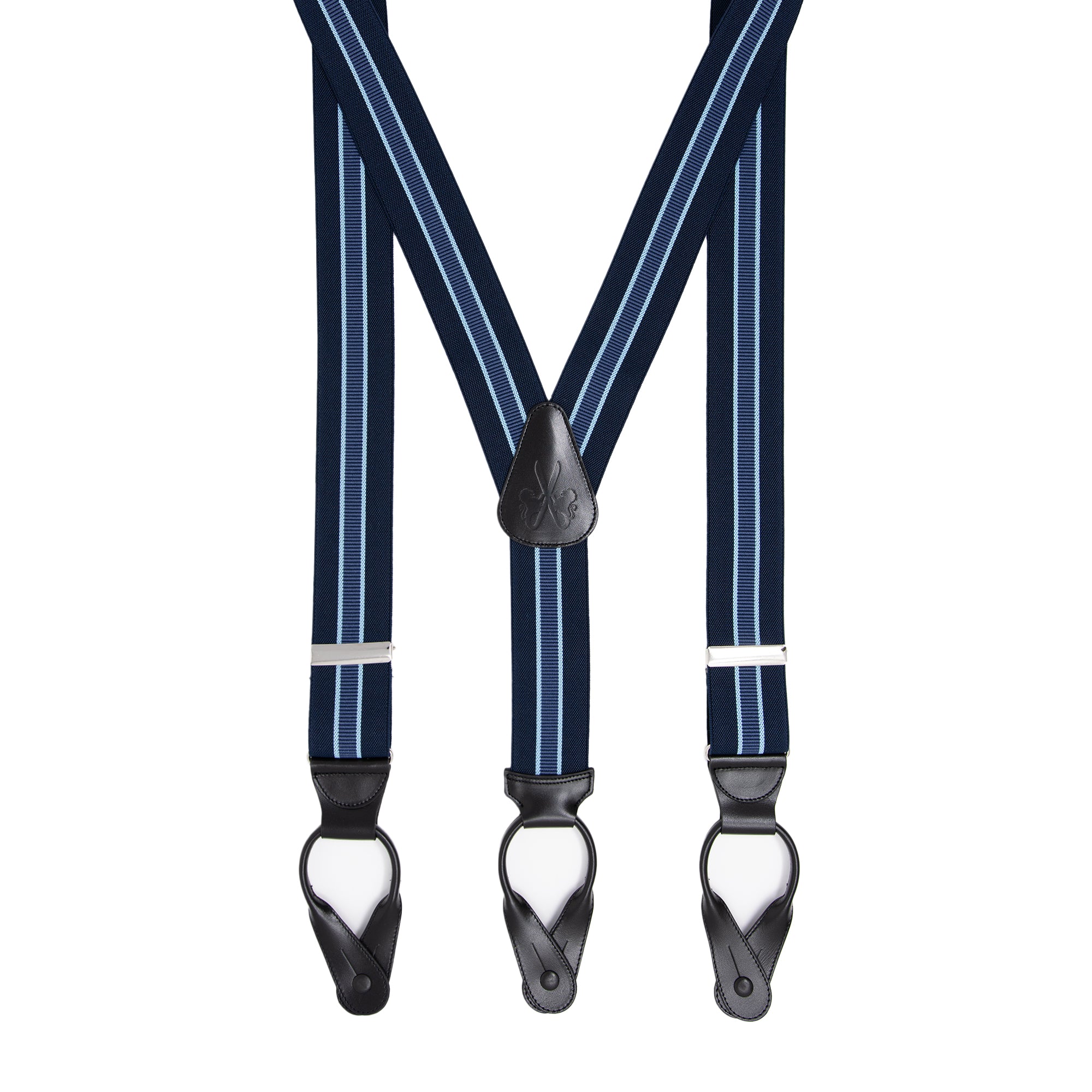 Bretelle Larghe Blu Navy Con Asole Per Bottoni | Disponibile! | Trendhim - Foto 9