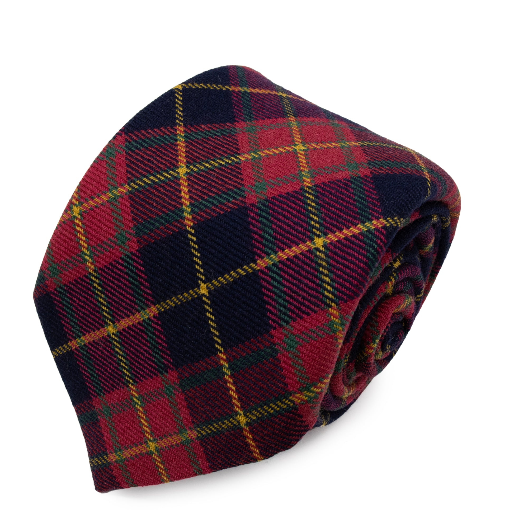 Cravatta in Lana - RED-YELLOW CHECK TARTAN