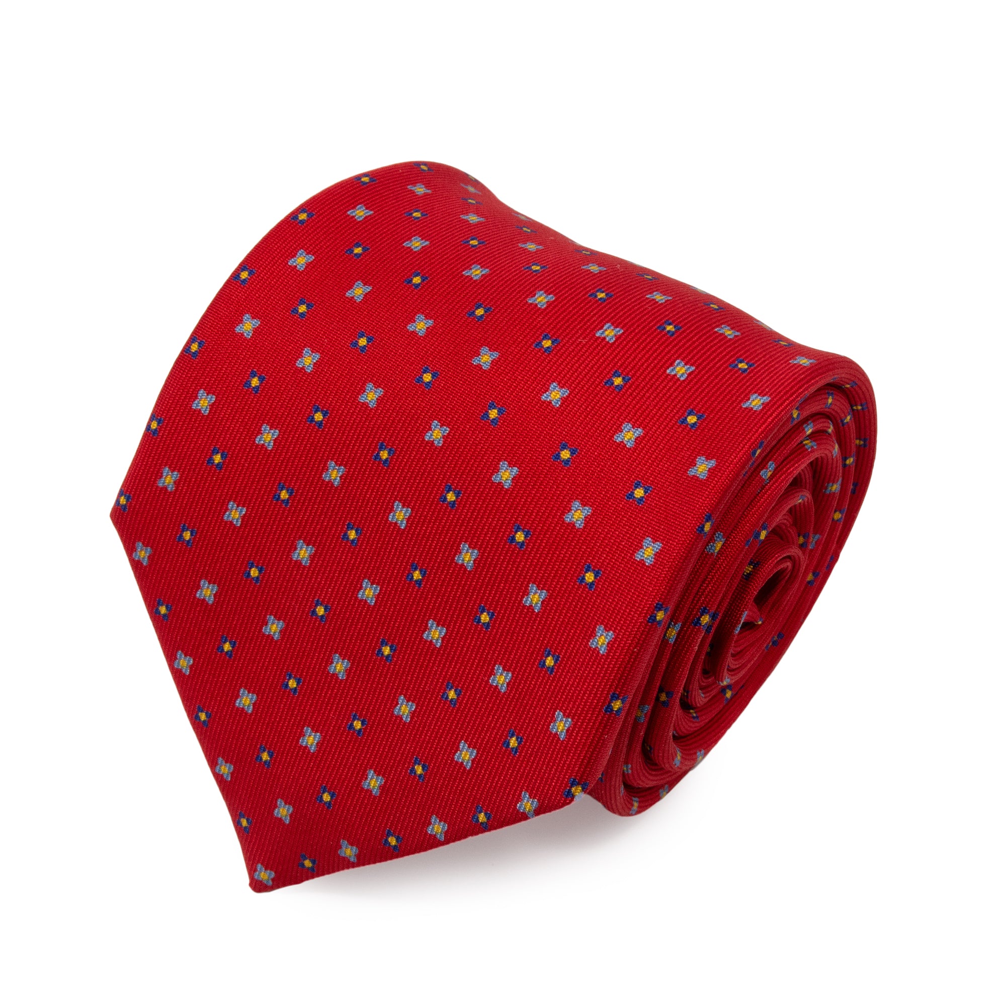 TigerTie Cravatta in seta - rosso argento striato TigerTie Cravatta in seta - rosso argento striato