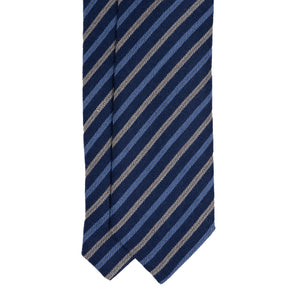 Cravatta in Cashmere - BLUE STRIPES KASHMĪR