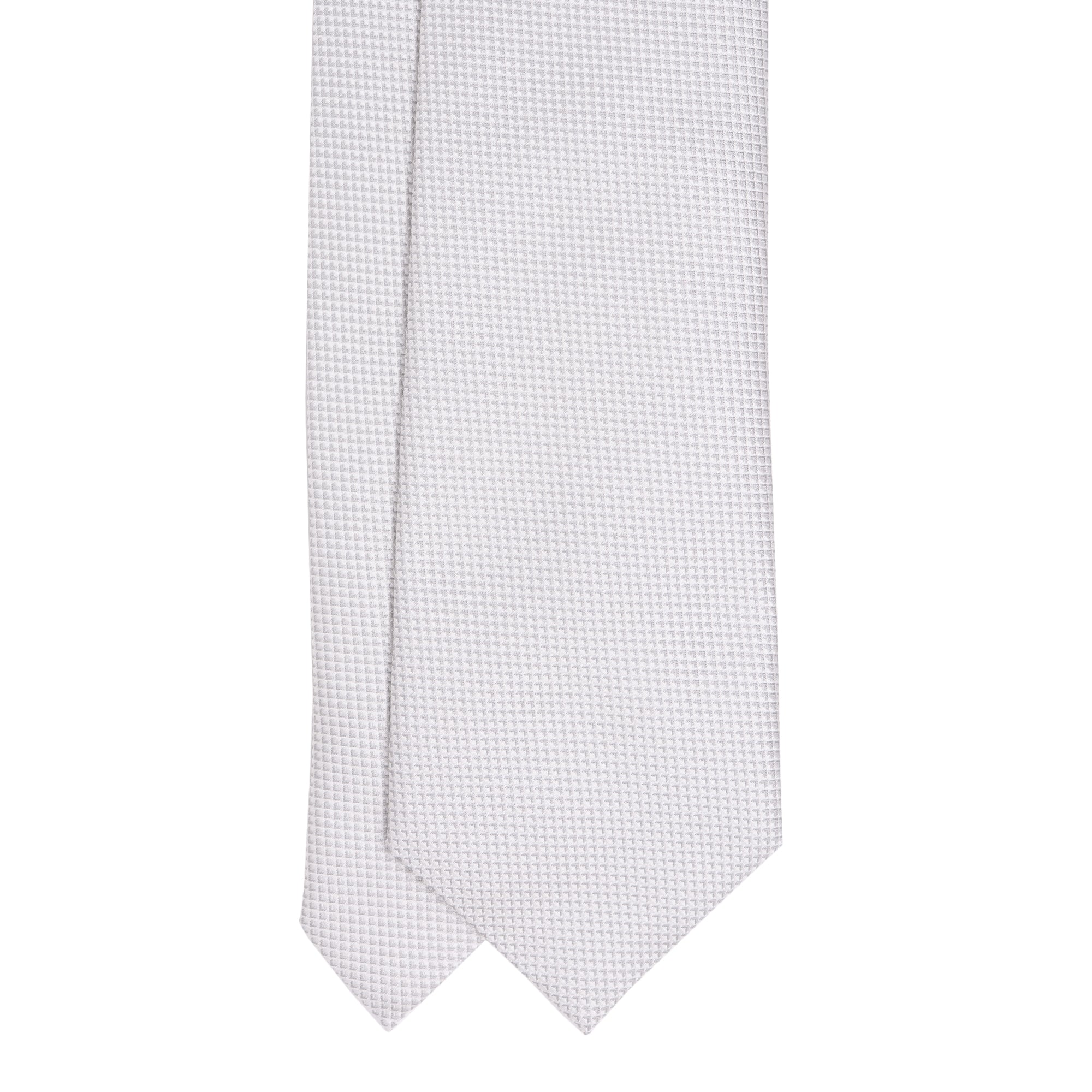 Cravatta in Seta - LIGHT GREY SQUARES WEDDING