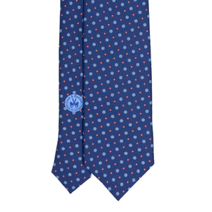 Cravatta in Seta - NAVY BLUE PATTERNS HOUSE LABEL