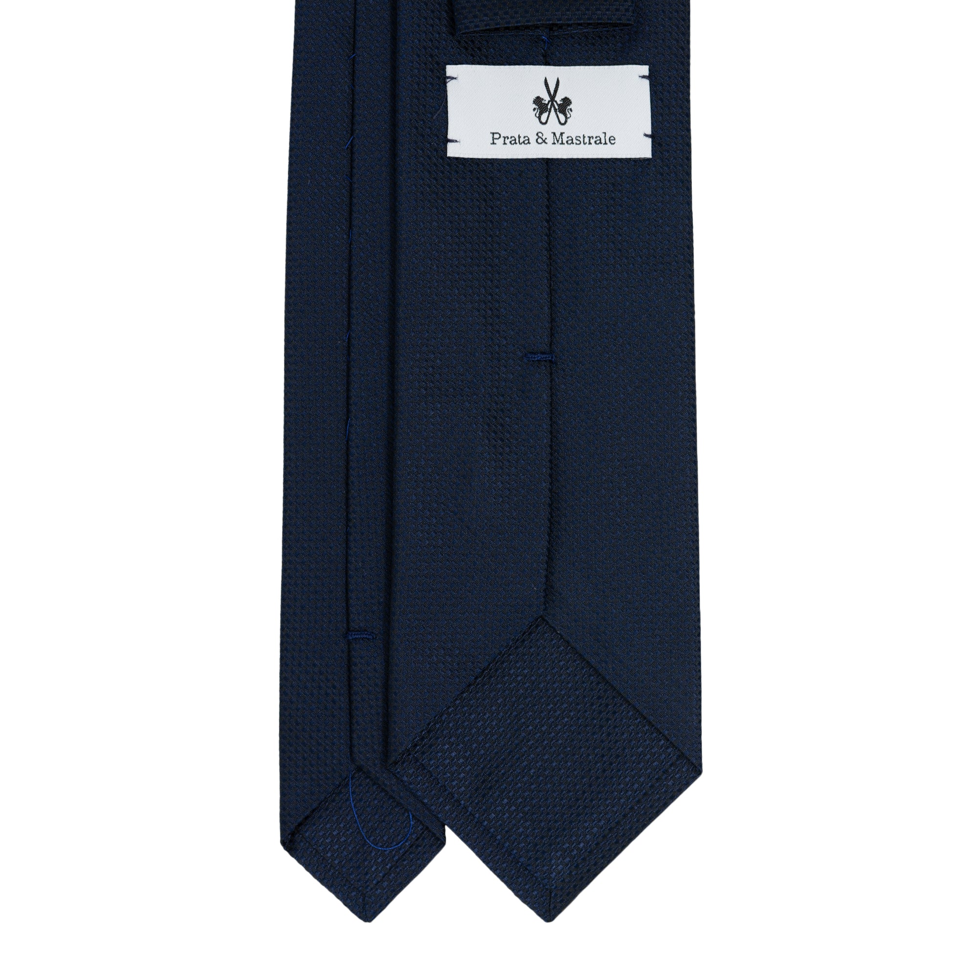 Cravatta Uomo Lorenzo Cana In Seta Jacquard Fatta A Mano - Strisce Bianche Modello 84181 - 150x8 Cm