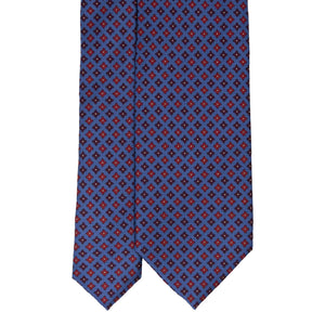 Cravatta in Seta - DUSTY BLUE PATTERNS SQUARE