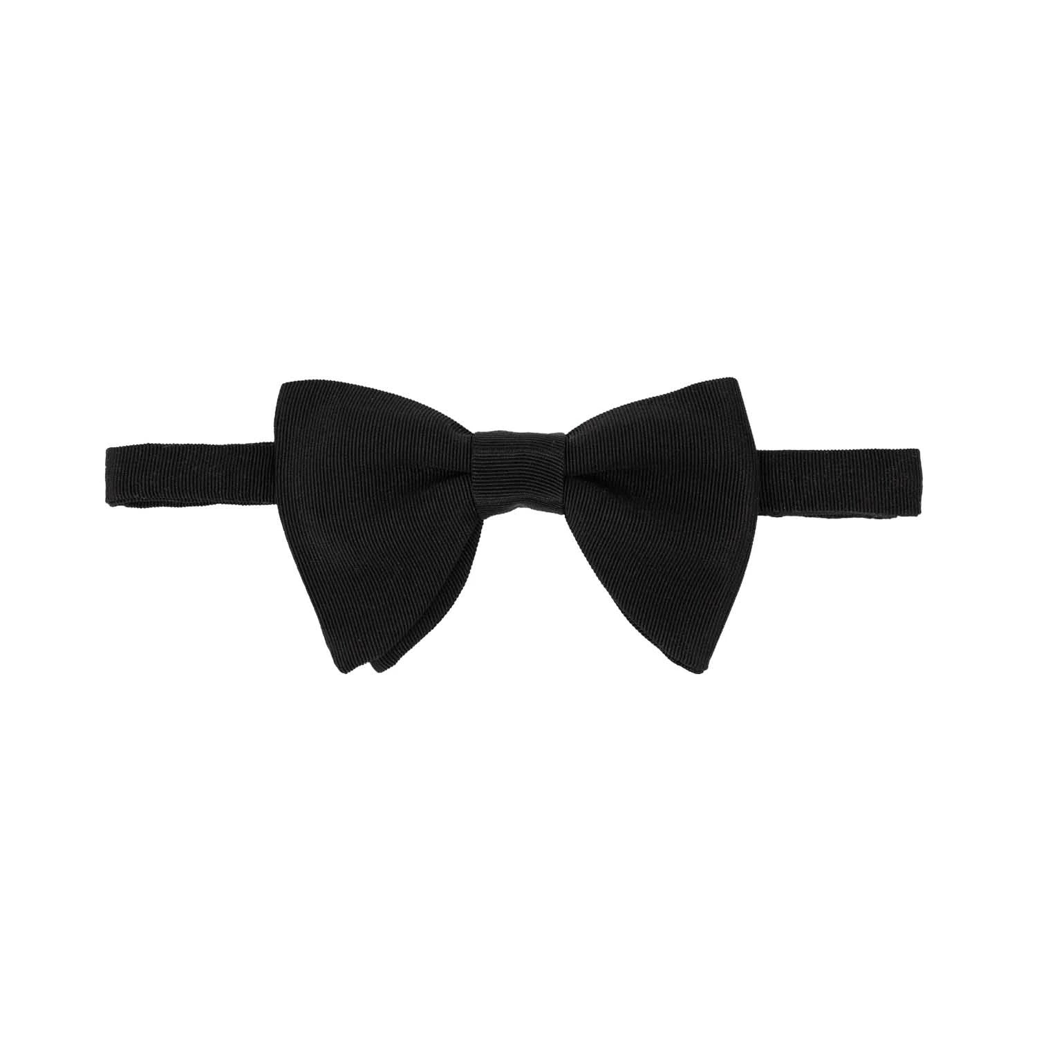 TigerTie Papillon In Seta 100% – Nero Con Pois Bianchi – Regolabile Da 30 A 52 Cm